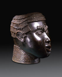 Learn more about Benin Bronze Commemorative Head work of art